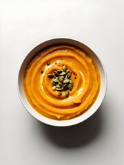 Creamy Butternut Squash Soup with Roasted Pumpkin Seeds