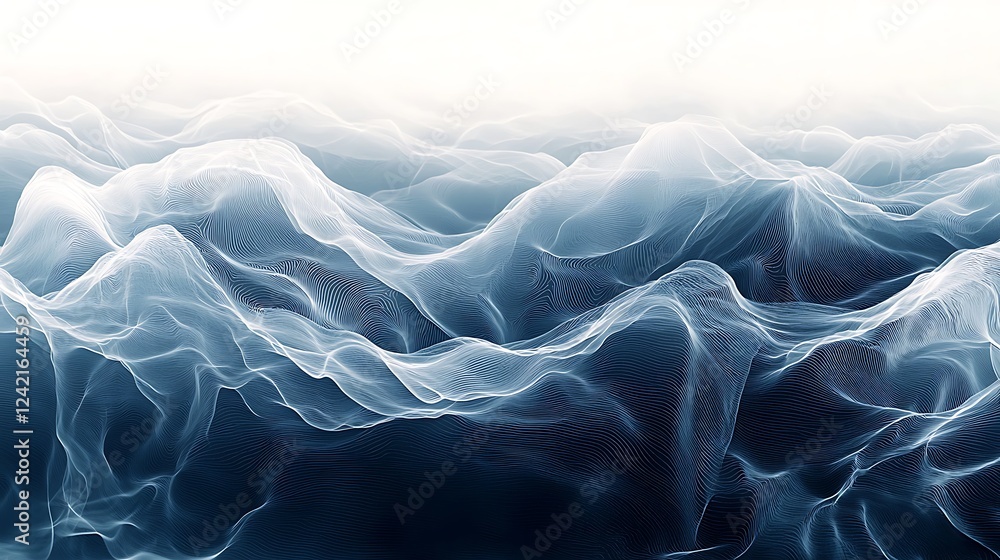 Poster a dynamic wave pattern with soft grainy texture, creating a gentle yet captivating gradient effect p