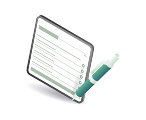 Creating a data application form concept illustration