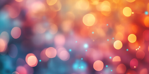 Pastel Bokeh with Glowing Heart Shape for Romantic and Tender Design