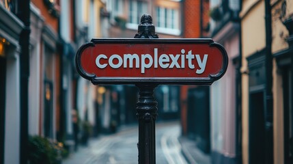 Obraz premium Close-up of a street sign with the word 