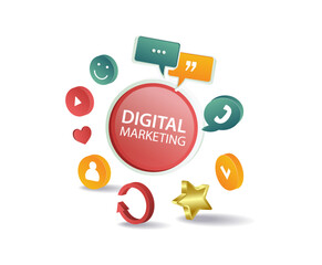 Digital marketing infographic concept