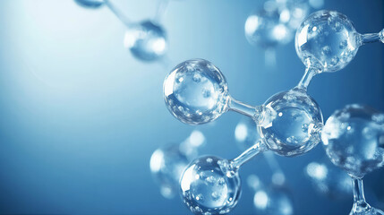 DNA molecule model, DNA molecule background. . Abstract Scientific background with molecule strand. Water molecule microscopic structure