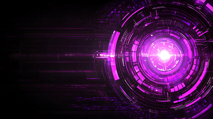 Fototapeta premium Purple Tech Eye Abstract Background