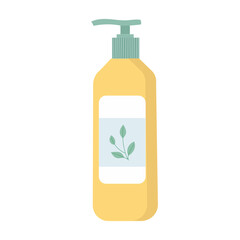 Shampoo with a dispenser in a yellow tube