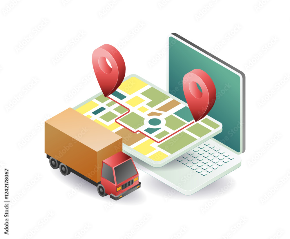 Poster computer application for mapping the location of package delivery