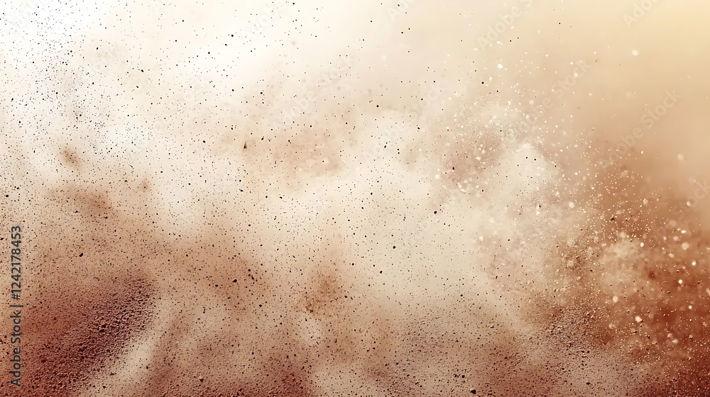 Poster a grain noise gradient background with dust dots and a grunge texture effect, creating an abstract g