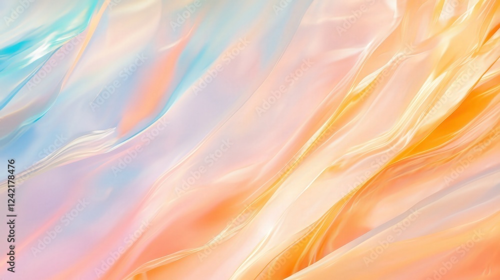 Poster abstract pastel swirls of light and color creating a dreamy, flowing effect.