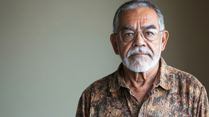Obraz premium Portrait of a Serious Senior Man