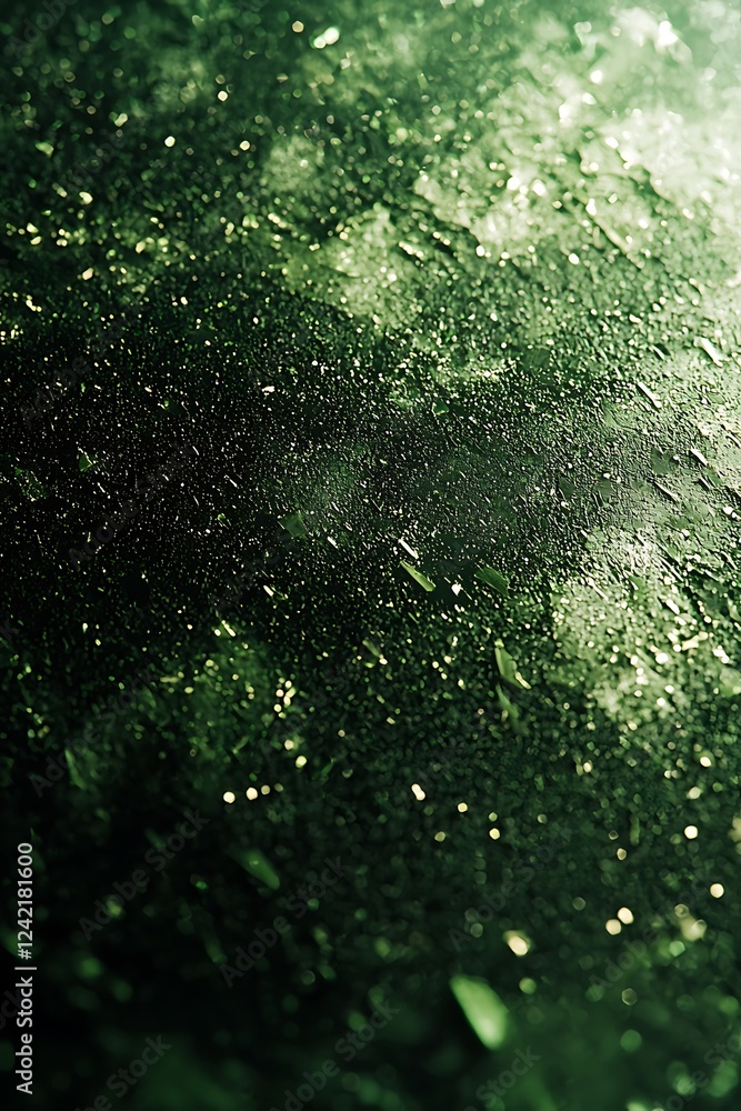 Poster a grainy green gradient abstract background with a noise effect, suitable for dynamic and energetic 