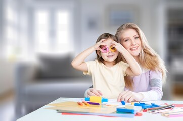 baby cute child plays with toy blocks