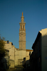 S. Caterina church Campanile di Mores, a prominent bell tower in Mores, Sardinia. 
