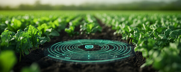 Digital technology integrated into modern agriculture landscape.