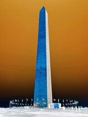 Washington Monument in Negative Film