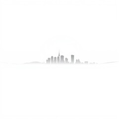 Obraz premium Networking connections in a digital space skyline silhouette 