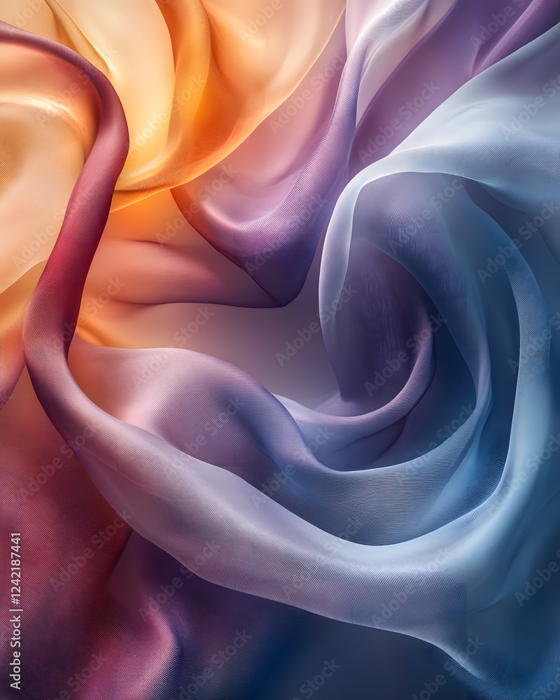 Poster a dynamic composition with transparent shapes and vibrant gradients evokes movement and energy, crea