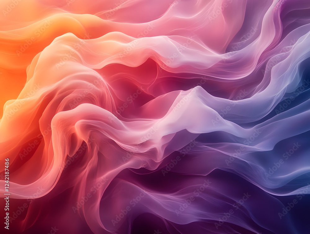 Aufkleber a dynamic composition with transparent shapes and vibrant gradients evokes movement and energy, crea