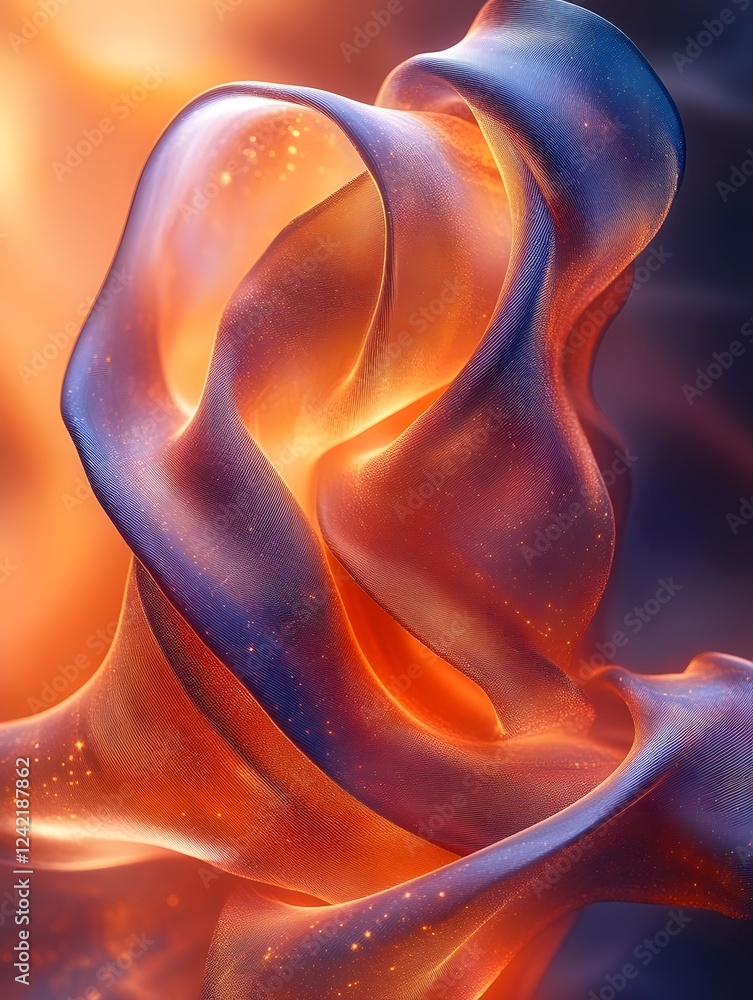 Poster a dynamic composition with transparent shapes and vibrant gradients evokes movement and energy, crea