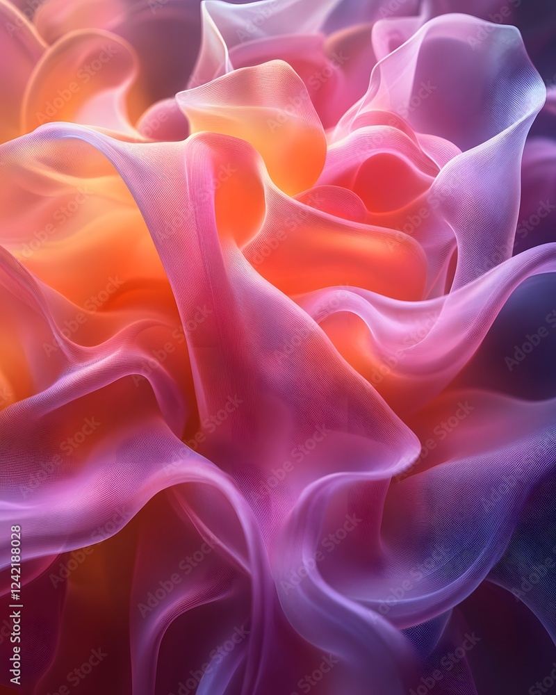 Aufkleber a dynamic composition with transparent shapes and vibrant gradients evokes movement and energy, crea