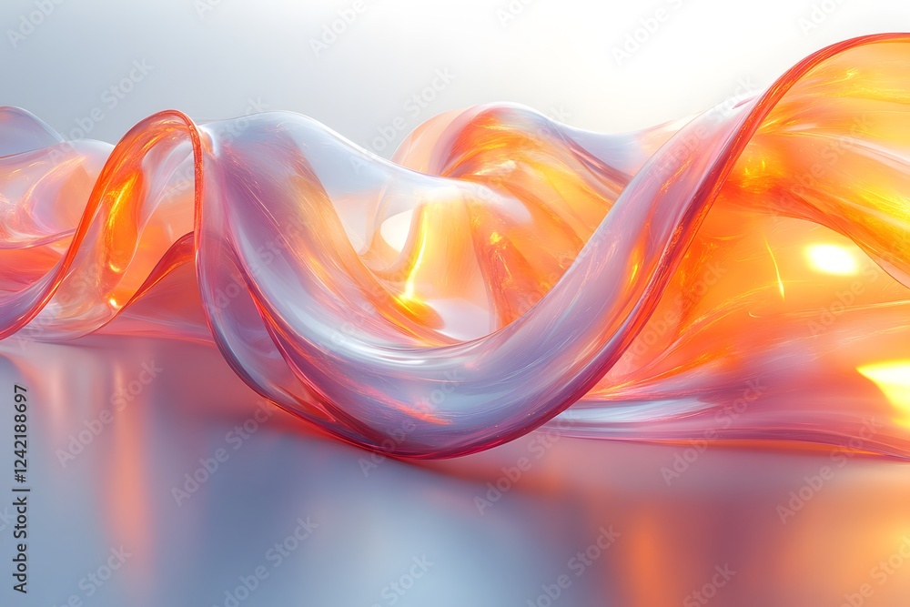 Poster a dynamic composition with transparent shapes and vibrant gradients evokes movement and energy, crea