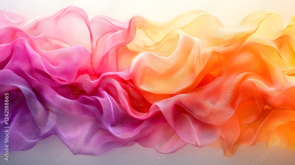 Aufkleber a dynamic composition with transparent shapes and vibrant gradients evokes movement and energy, crea
