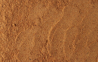  Milled nutmeg, powder background and texture