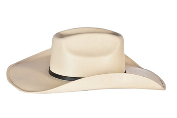 cowboy style hat straw hat with black ribbon isolated on white background, straw hat for women and...