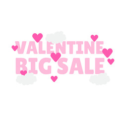Valentine Big Sale Cloud, Pink Heart
