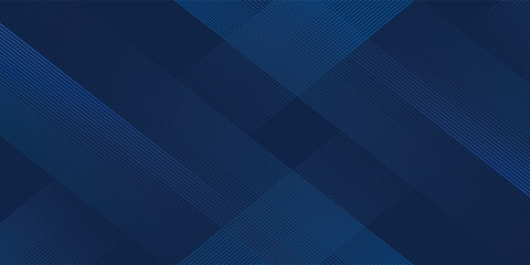 Obraz premium Blue abstract background with modern corporate technology concept presentation or banner design. Vector illustration with line stripes texture elements