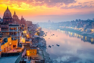 Fototapeta premium Explore a captivating collection of stunning landscapes and cityscapes from iconic destinations.