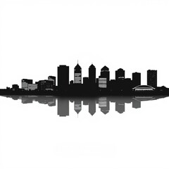 Man looking at the sea skyline silhouette 