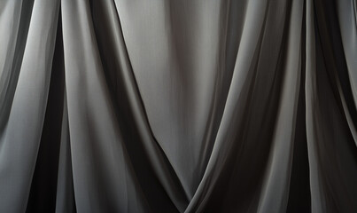 Fototapeta premium Charcoal Gray Curtain Fluttering in the Wind Creating a Serene Atmosphere