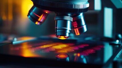 A closeup image of a microscope eyepiece focusing on a slide with live microbial cultures revealing them in motion highlighting their interactions and behaviors in a controlled environment.