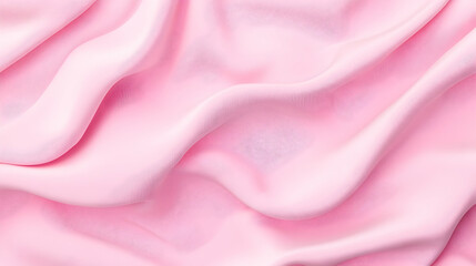 Obraz premium Pink fabric texture, soft waves, elegant drape, background for design