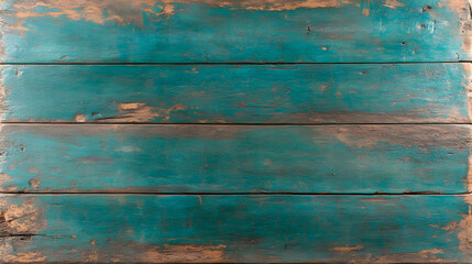 Teal rustic wood planks background texture