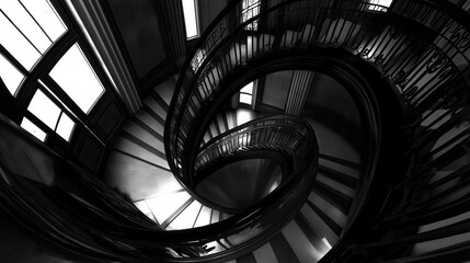 A monochrome black and white version of a minimalist design, focusing on contrasting tones to create a striking and elegant visual that suits modern and contemporary art lovers