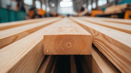 Timber beams and planks stacked in a traditional boatyard showcasing the craftsmanship and industrial heritage of boat manufacturing and repair