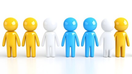 Abstract depicting a structured 3D grid arrangement of diverse icons representing family diversity and the interconnected nature of