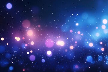 Fototapeta premium Abstract Night Sky with Glowing Stars and Bokeh Lights for Dreamy Backgrounds