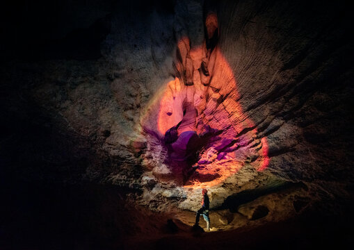 Illuminated Cave Formation with Explorer