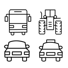 set of transport icons