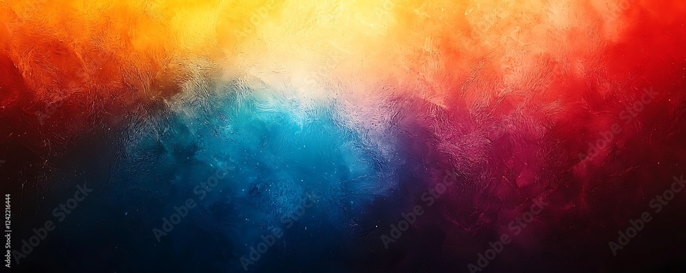Aufkleber a multicolor gradient background with grainy noise texture, perfect for adding vibrant colors to any