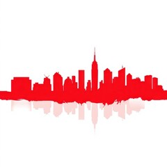 Fototapeta premium Silhouette building skyline silhouette 