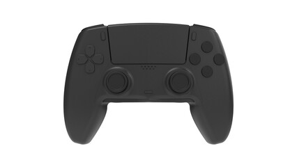 Black gamer joystick controller isolated on transparent background PNG