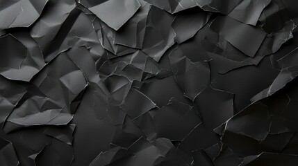 Crumpled Dark Paper Texture Background