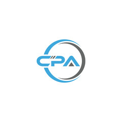 CPA letter logo design vector