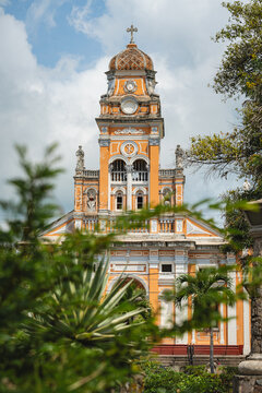 Colonial Church Facade in Granada, Nicaragua