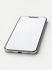 Modern smartphone with a large touchscreen display on a white background, digital gadgets, minimalist, technology, smartphones, mobile devices
