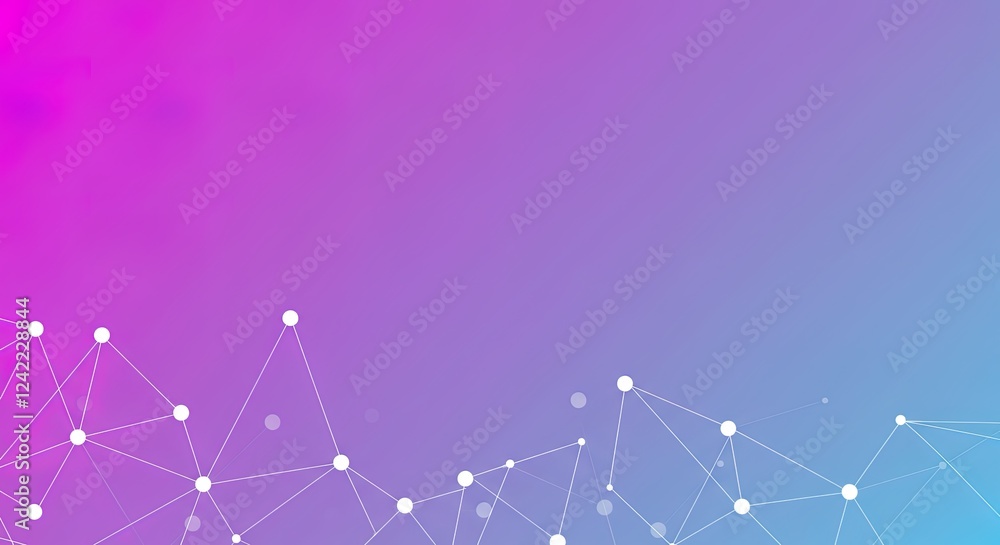 Poster abstract network connections on gradient background