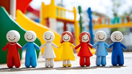 Uplifting 3D depicting a happy diverse family spending time together in a lush vibrant park setting  The scene exudes positivity togetherness and a sense of carefree enjoyment